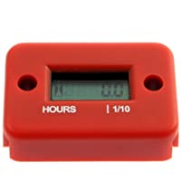 Los mejores  - TOOGOO（R）) Cronometro Contador Digital para Bicicleta Motocicleta Barco Generador de Motor - Rojo